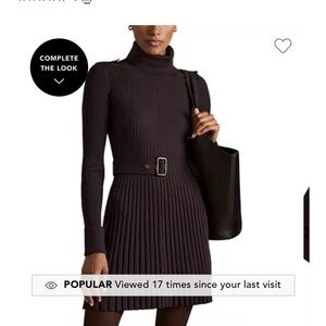 Elegant Black Turtleneck Dress
